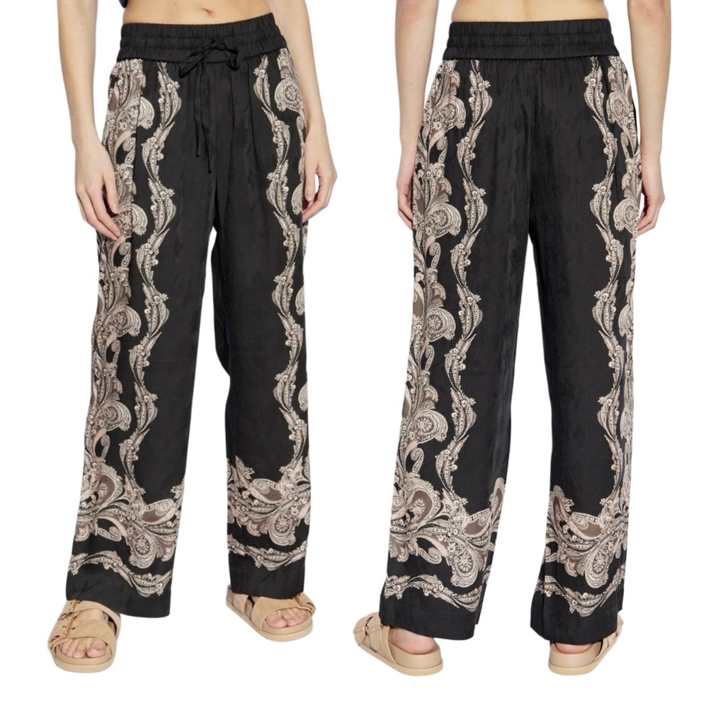 AllSaints NWT Flowy Paisley Print Drawstring Pants